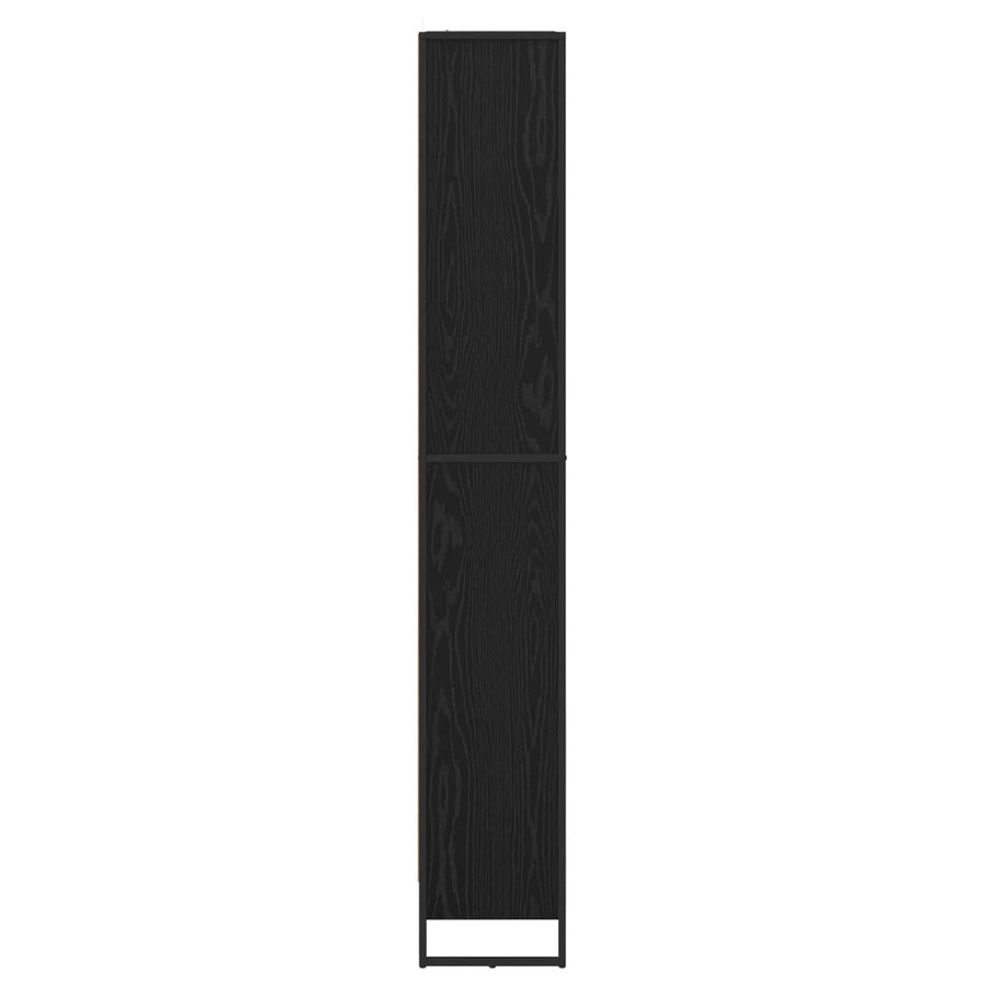 Boekenkast 2 pcs Zwart Eiken 80 x 30 x 155 cm Bewerkt hout