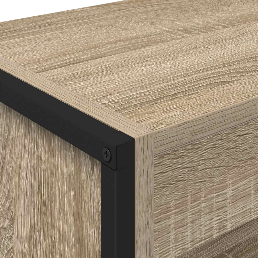 Boekenkast 2 pcs Sonoma 80 x 30 x 155 cm Bewerkt hout