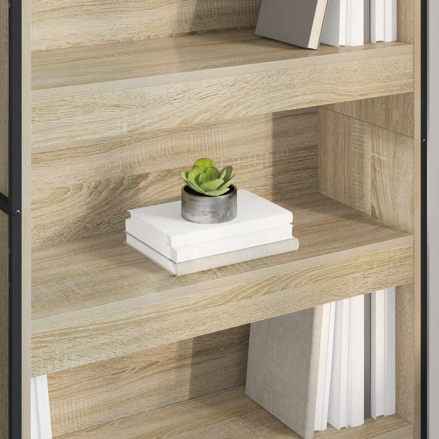 Boekenkast 2 pcs Sonoma 80 x 30 x 155 cm Bewerkt hout
