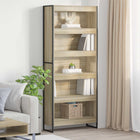 Boekenkast 2 stuks 80x30x155 cm bewerkt hout sonoma