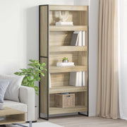 Boekenkast 2 stuks 80x30x155 cm bewerkt hout sonoma