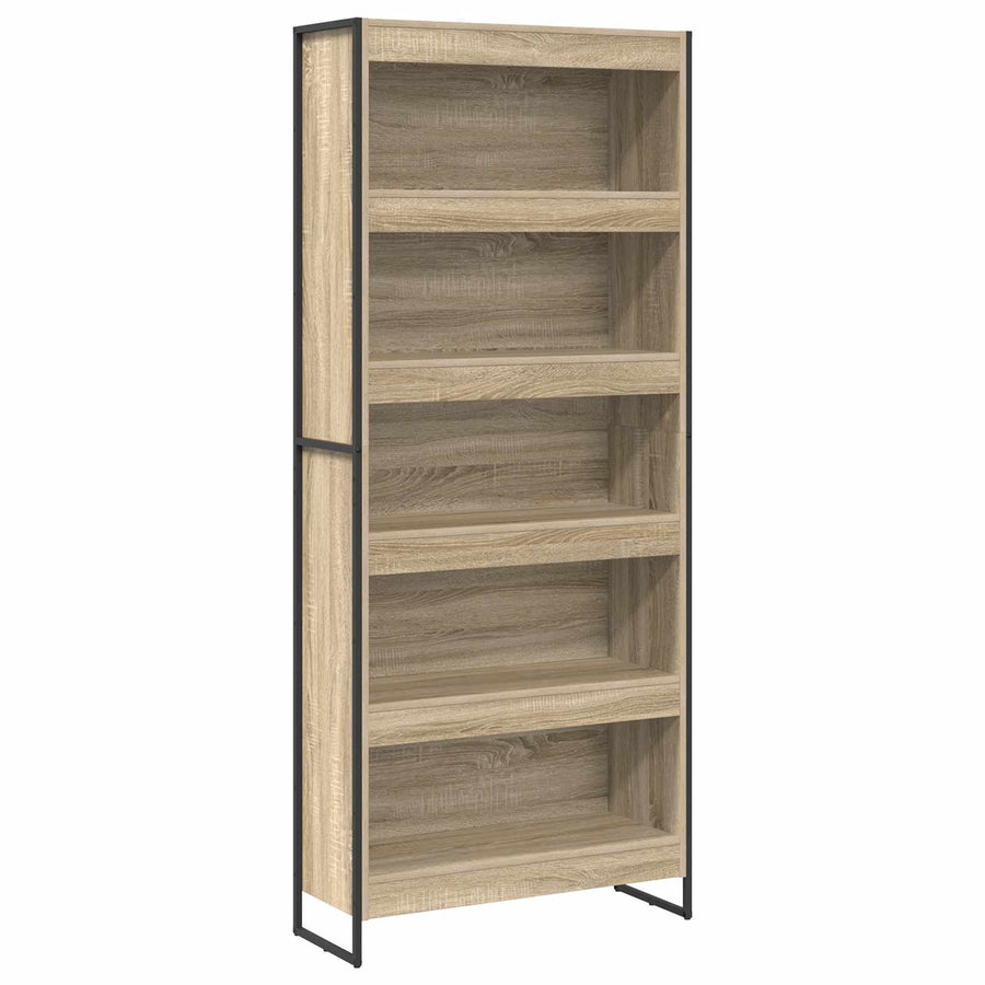 Boekenkast 2 pcs Sonoma 80 x 30 x 155 cm Bewerkt hout