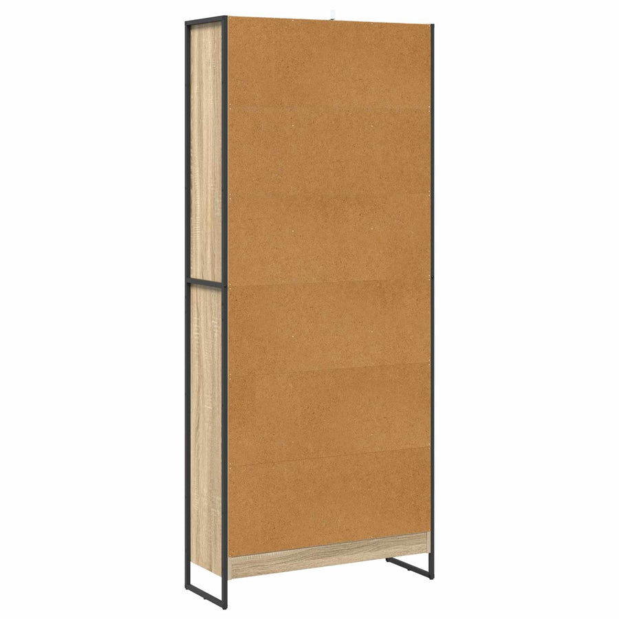 Boekenkast 2 pcs Sonoma 80 x 30 x 155 cm Bewerkt hout