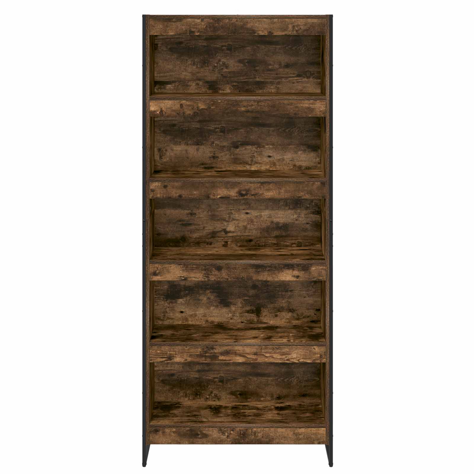 Boekenkast 2 pcs Rook Eik 80 x 30 x 155 cm Bewerkt hout