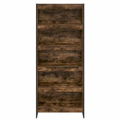 Boekenkast 2 pcs Rook Eik 80 x 30 x 155 cm Bewerkt hout