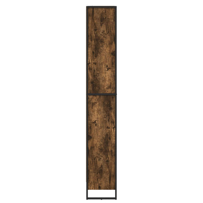 Boekenkast 2 pcs Rook Eik 80 x 30 x 155 cm Bewerkt hout