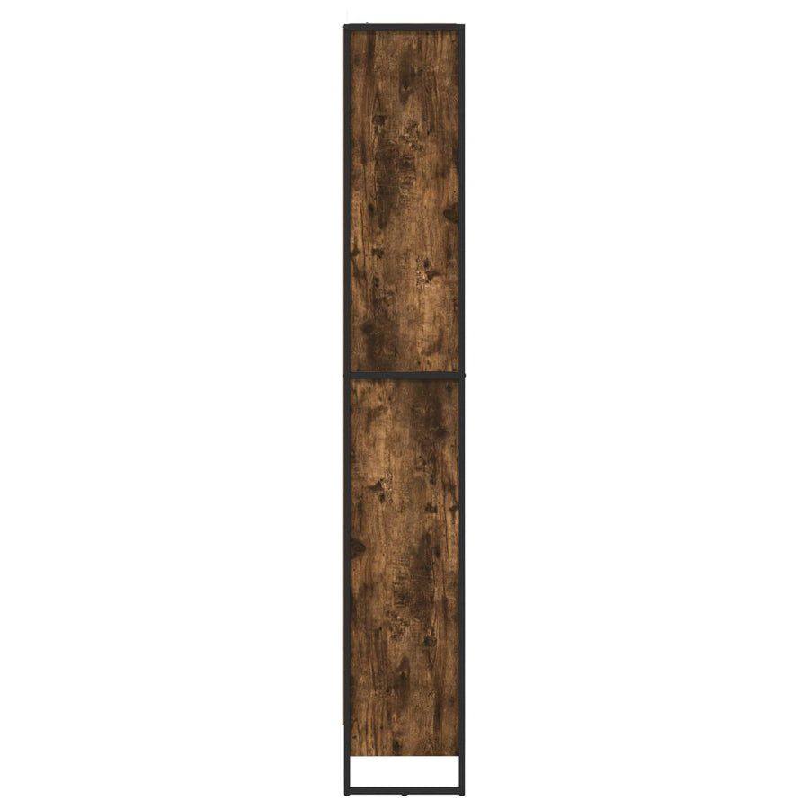 Boekenkast 2 pcs Rook Eik 80 x 30 x 155 cm Bewerkt hout
