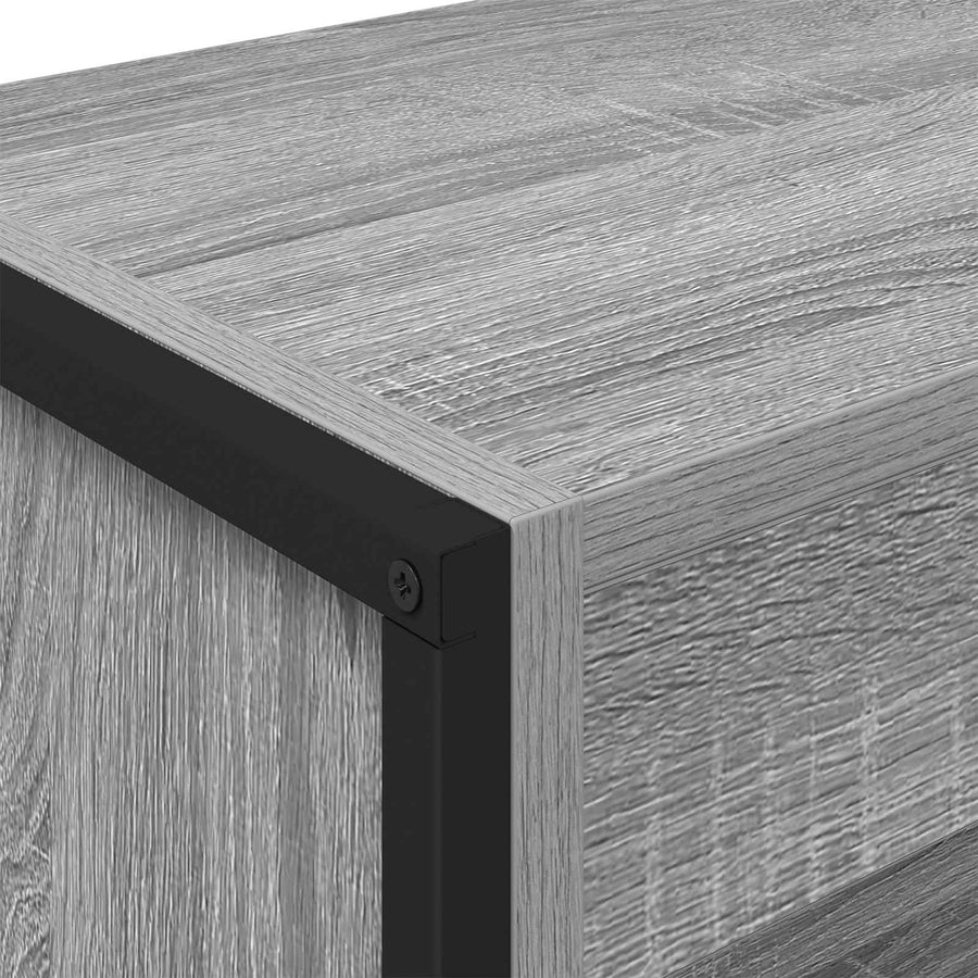 Boekenkast 2 pcs Grijs Sonoma 80 x 30 x 155 cm Bewerkt hout