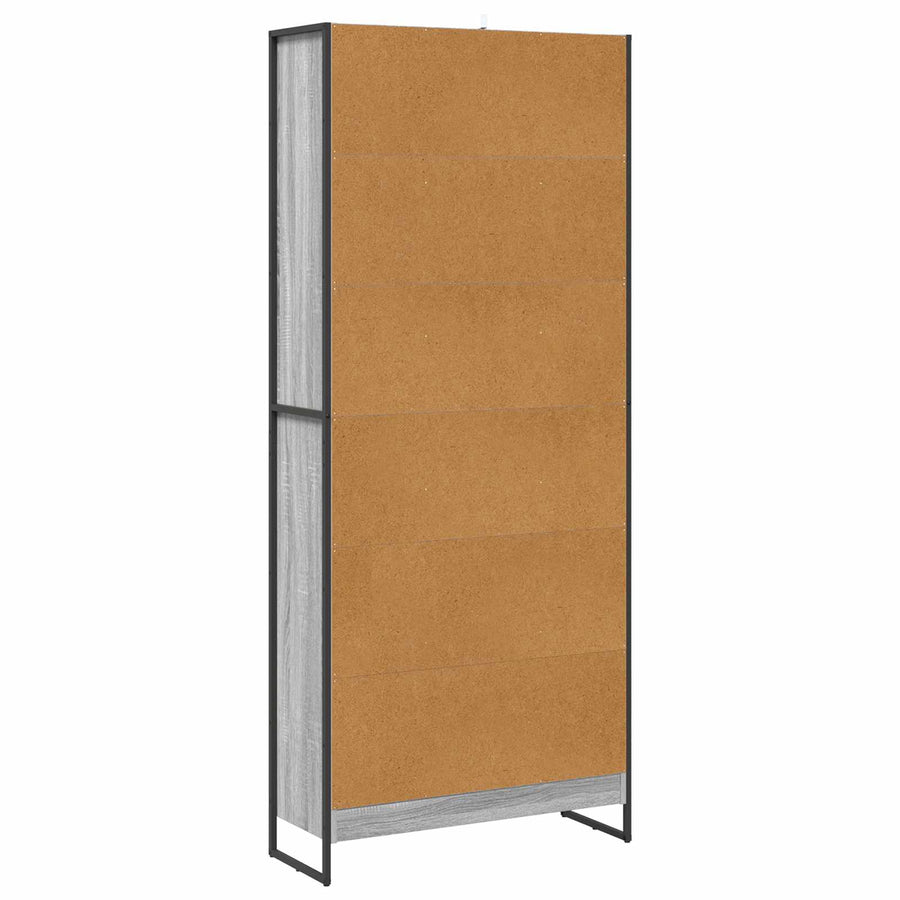 Boekenkast 2 pcs Grijs Sonoma 80 x 30 x 155 cm Bewerkt hout