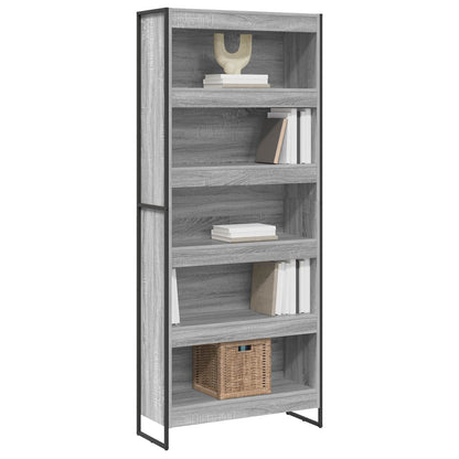 Boekenkast 2 pcs Grijs Sonoma 80 x 30 x 155 cm Bewerkt hout