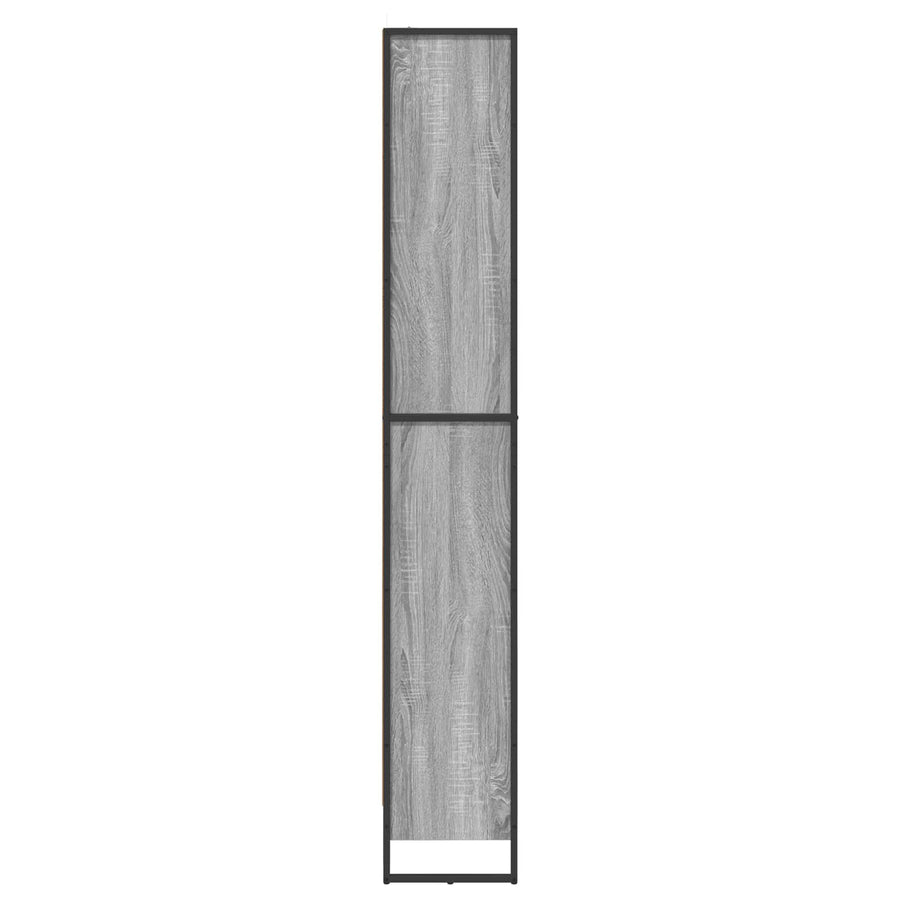 Boekenkast 2 pcs Grijs Sonoma 80 x 30 x 155 cm Bewerkt hout