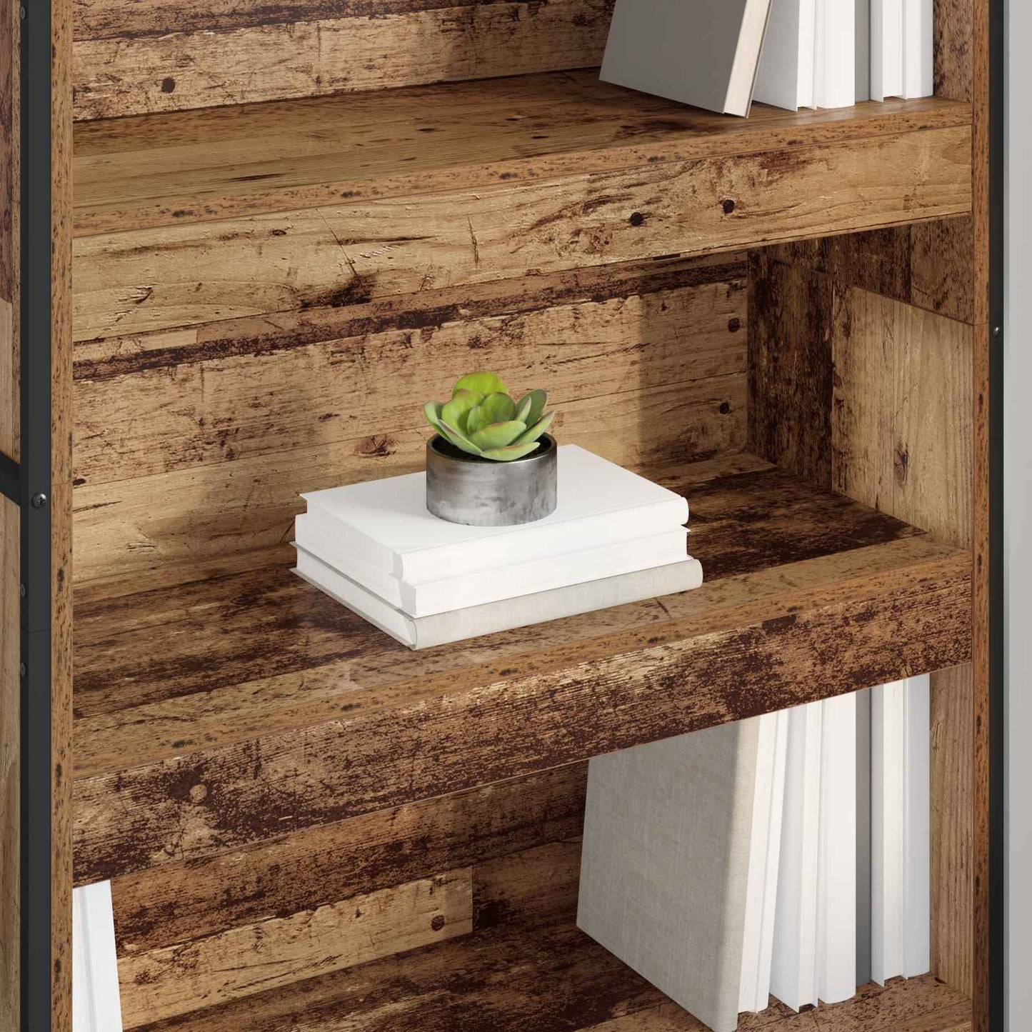Boekenkast 2 pcs Oud Hout 80 x 30 x 155 cm Bewerkt hout