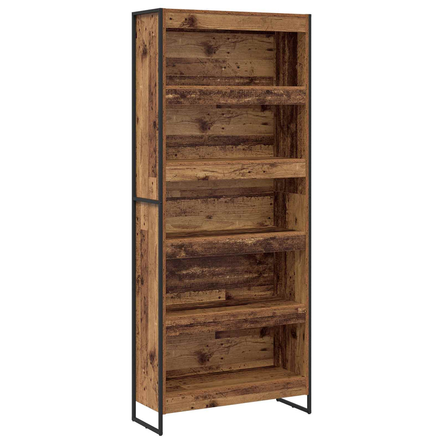 Boekenkast 2 pcs Oud Hout 80 x 30 x 155 cm Bewerkt hout