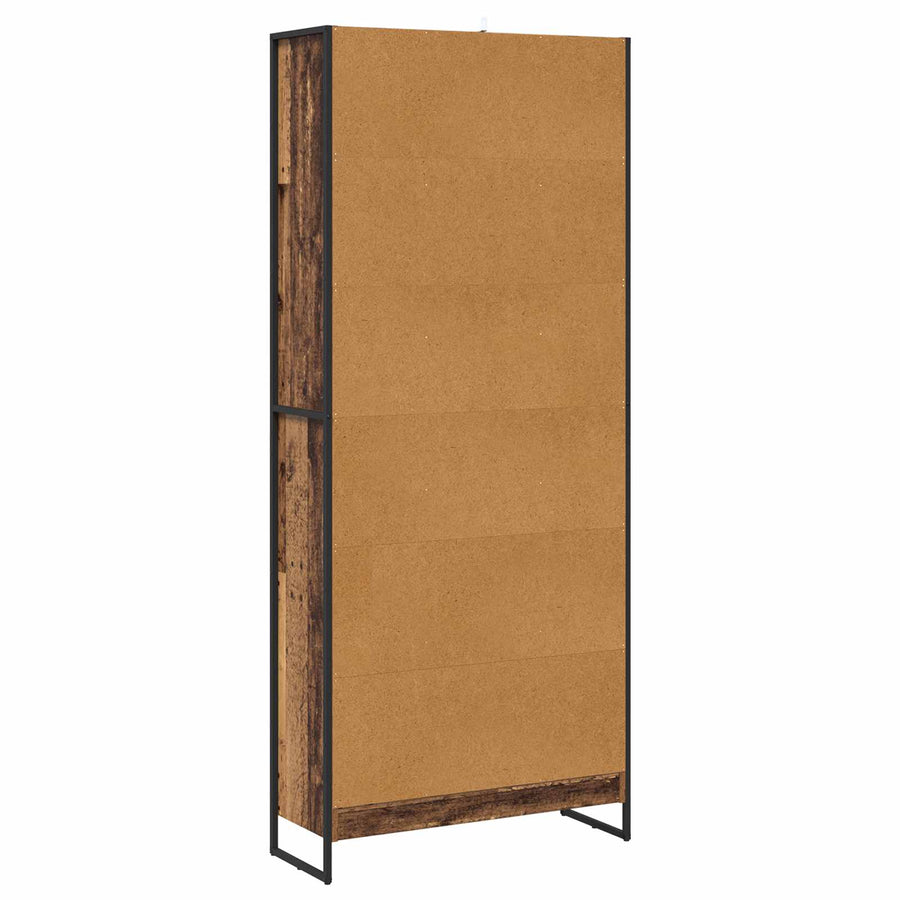 Boekenkast 2 pcs Oud Hout 80 x 30 x 155 cm Bewerkt hout