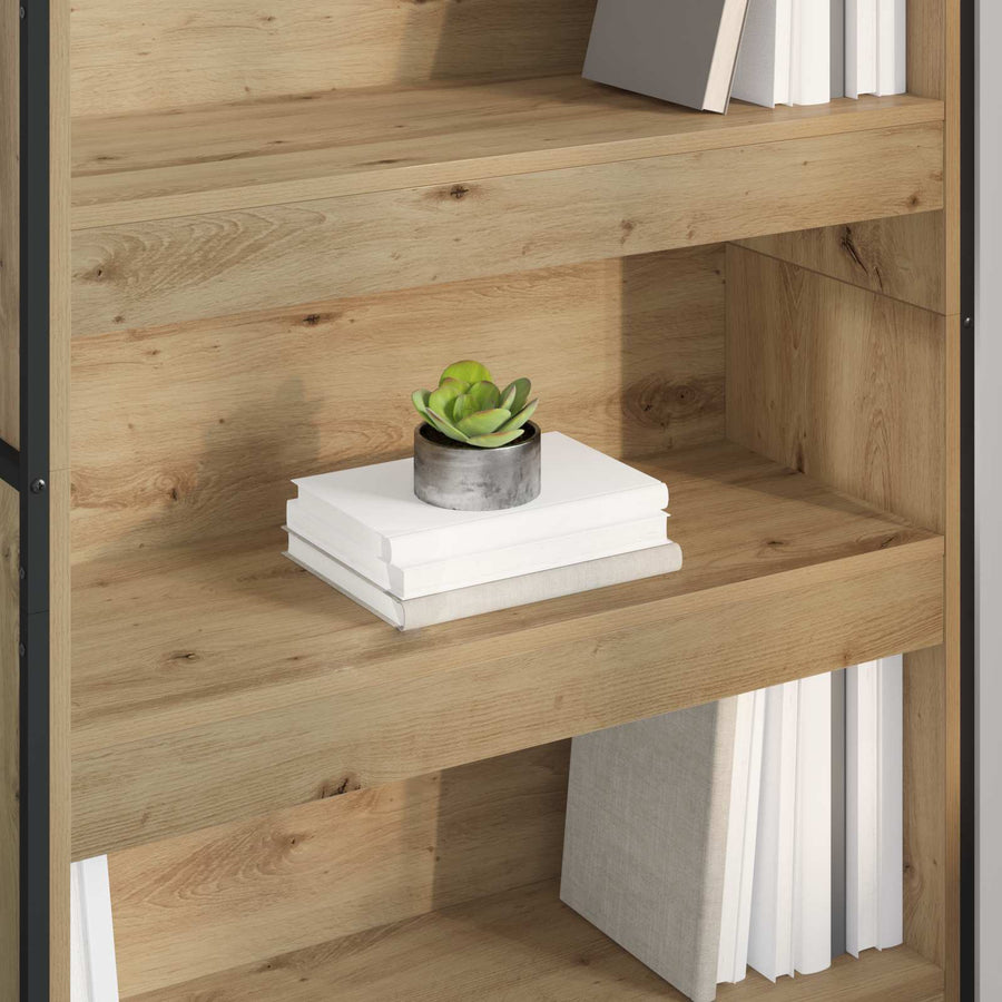 Boekenkast 2 pcs Ambachtelijk eiken 80 x 30 x 155 cm