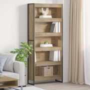 Boekenkast 80x30x155 cm bewerkt hout