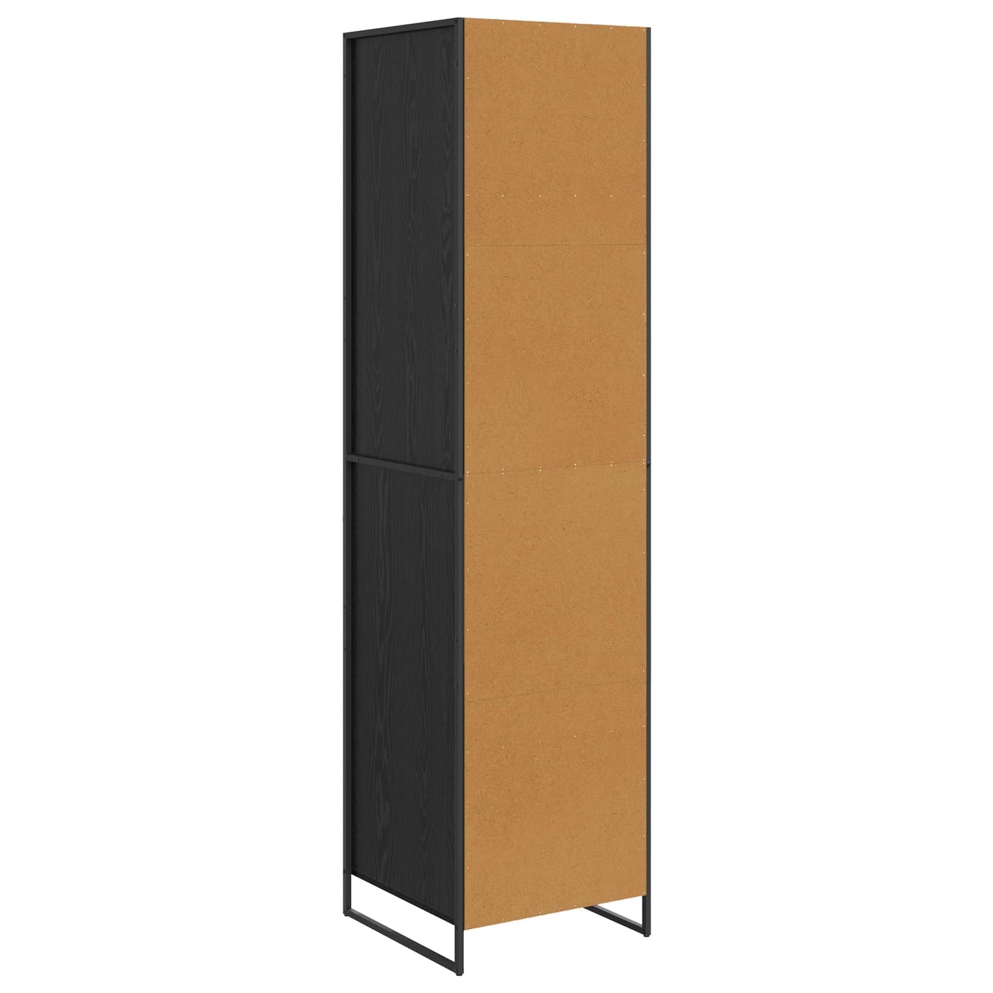 Warderobe 2 pcs Zwart Eiken 50 x 50 x 200 cm Bewerkt hout