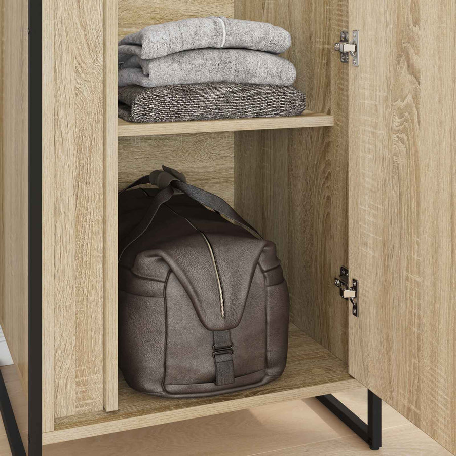 Warderobe met opslag 2 pcs Sonoma 50 x 50 x 200 cm Bewerkt hout