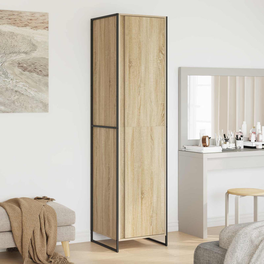 Warderobe met opslag 2 pcs Sonoma 50 x 50 x 200 cm Bewerkt hout