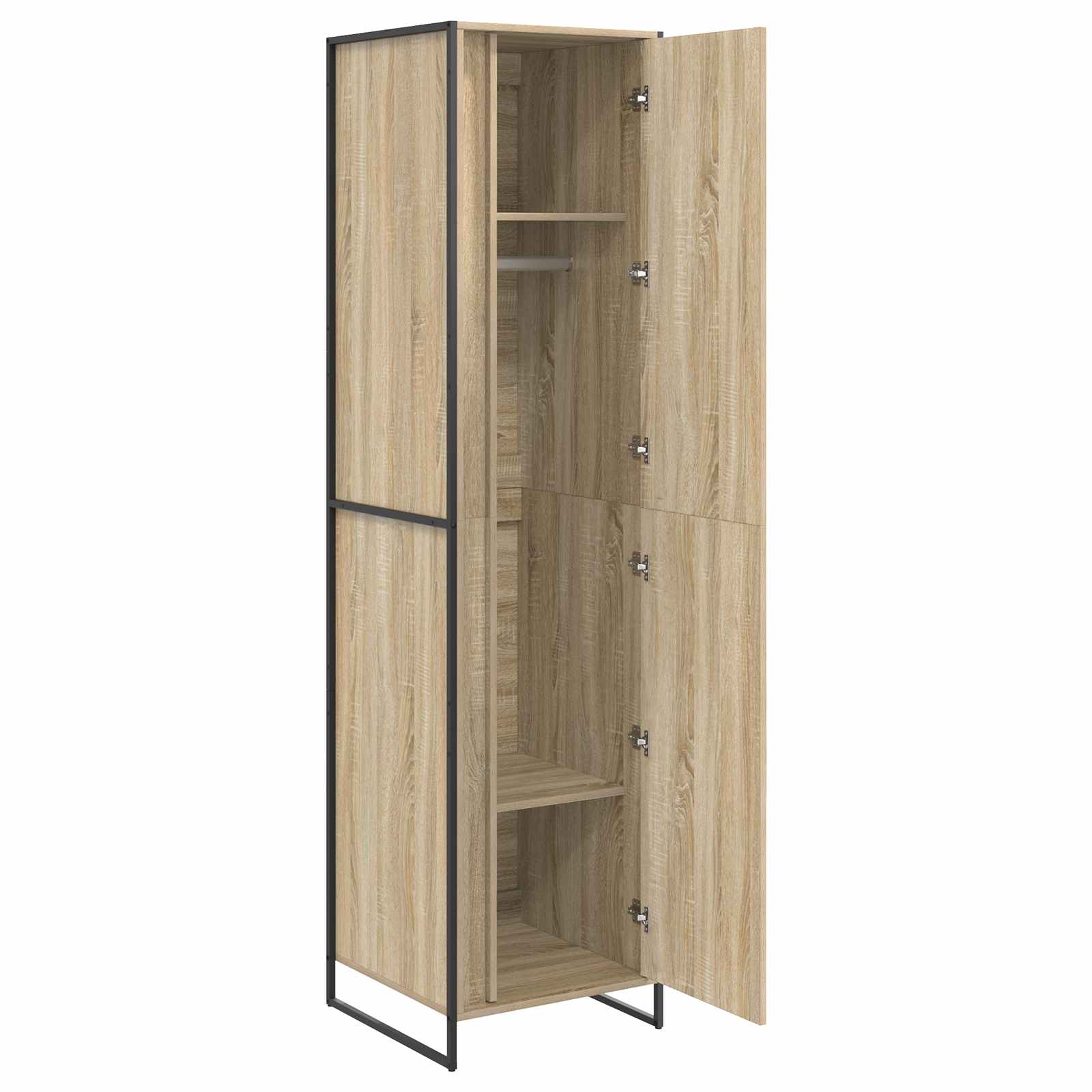 Warderobe met opslag 2 pcs Sonoma 50 x 50 x 200 cm Bewerkt hout