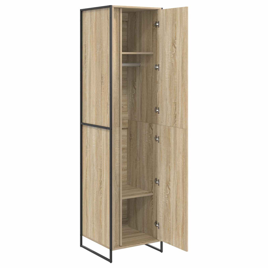 Warderobe met opslag 2 pcs Sonoma 50 x 50 x 200 cm Bewerkt hout