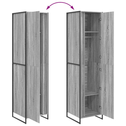 Warderobe 2 pcs Grijs Sonoma 50 x 50 x 200 cm Bewerkt hout