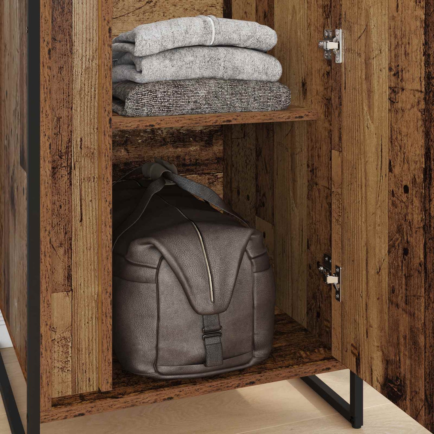 Warderobe 2 pcs Oud Hout 50 x 50 x 200 cm Bewerkt hout