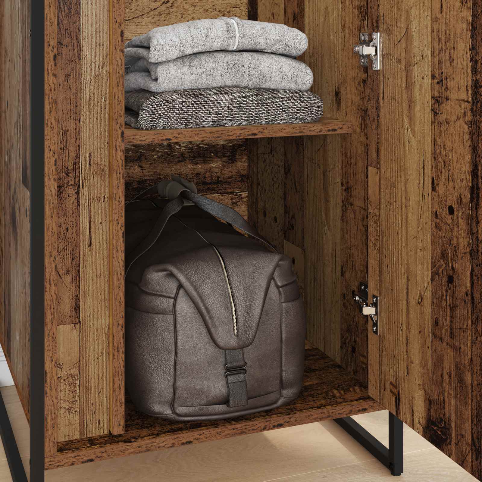Warderobe 2 pcs Oud Hout 50 x 50 x 200 cm Bewerkt hout