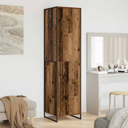 Kledingkast 2 stuks 50x50x200 cm oud hout bewerkt hout