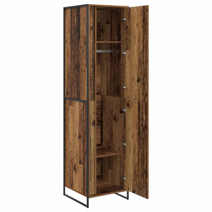 Warderobe 2 pcs Oud Hout 50 x 50 x 200 cm Bewerkt hout