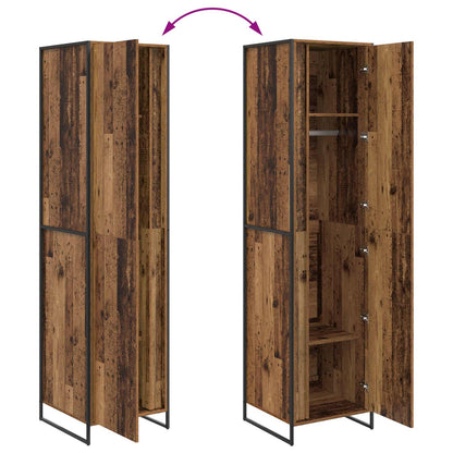 Warderobe 2 pcs Oud Hout 50 x 50 x 200 cm Bewerkt hout