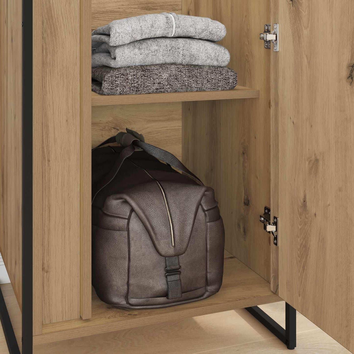 Warderobe met opslag 2 pcs Ambachtelijk eiken 50 x 50 x 200 cm