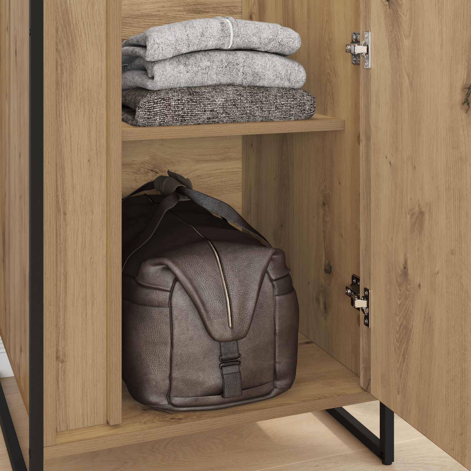 Warderobe met opslag 2 pcs Ambachtelijk eiken 50 x 50 x 200 cm