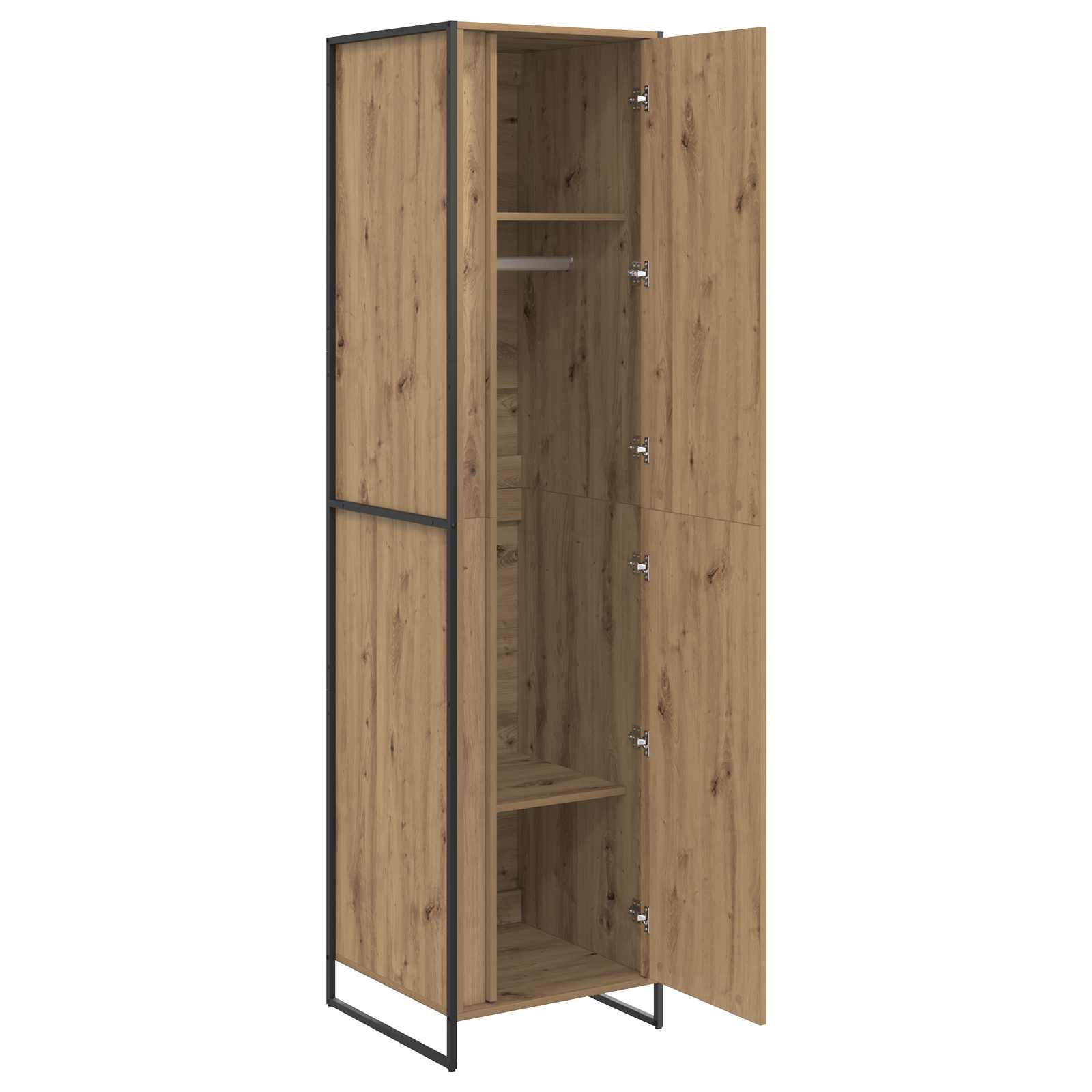 Warderobe met opslag 2 pcs Ambachtelijk eiken 50 x 50 x 200 cm
