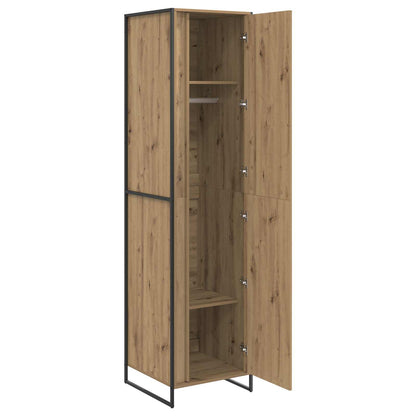 Warderobe met opslag 2 pcs Ambachtelijk eiken 50 x 50 x 200 cm