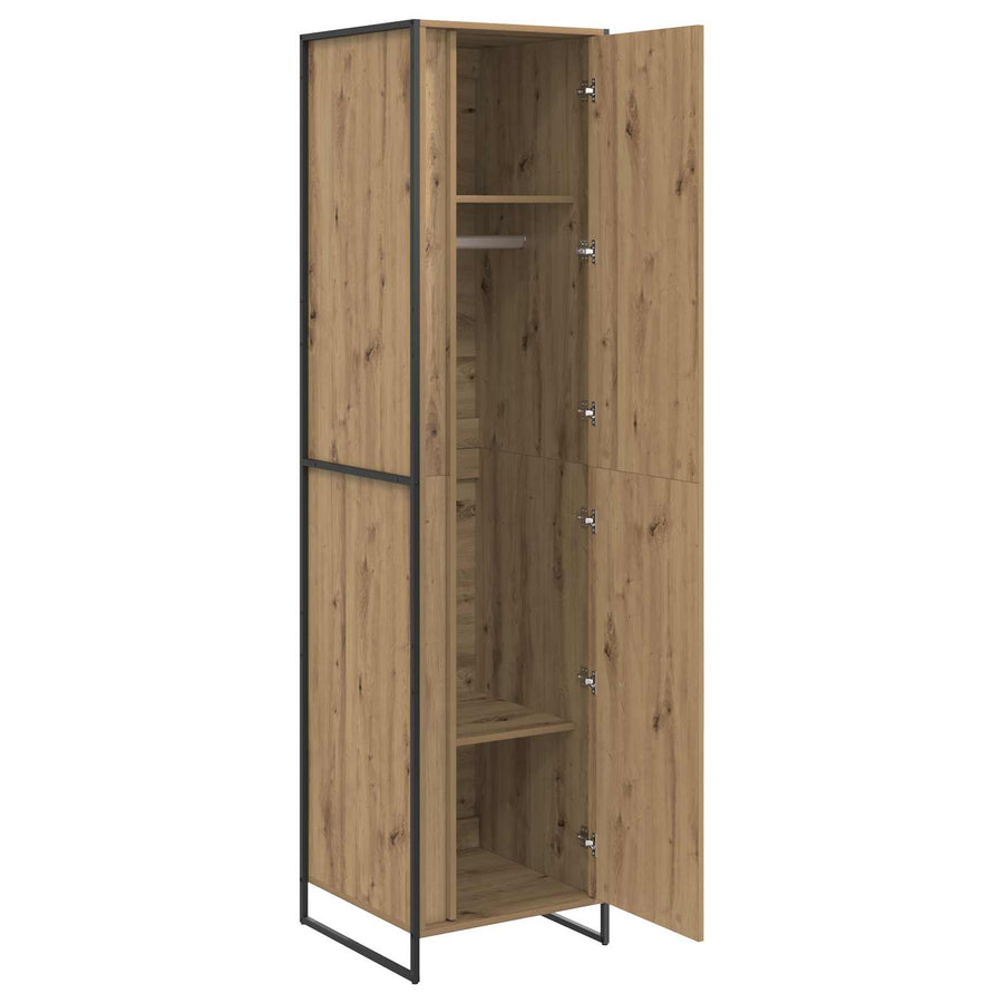 Warderobe met opslag 2 pcs Ambachtelijk eiken 50 x 50 x 200 cm