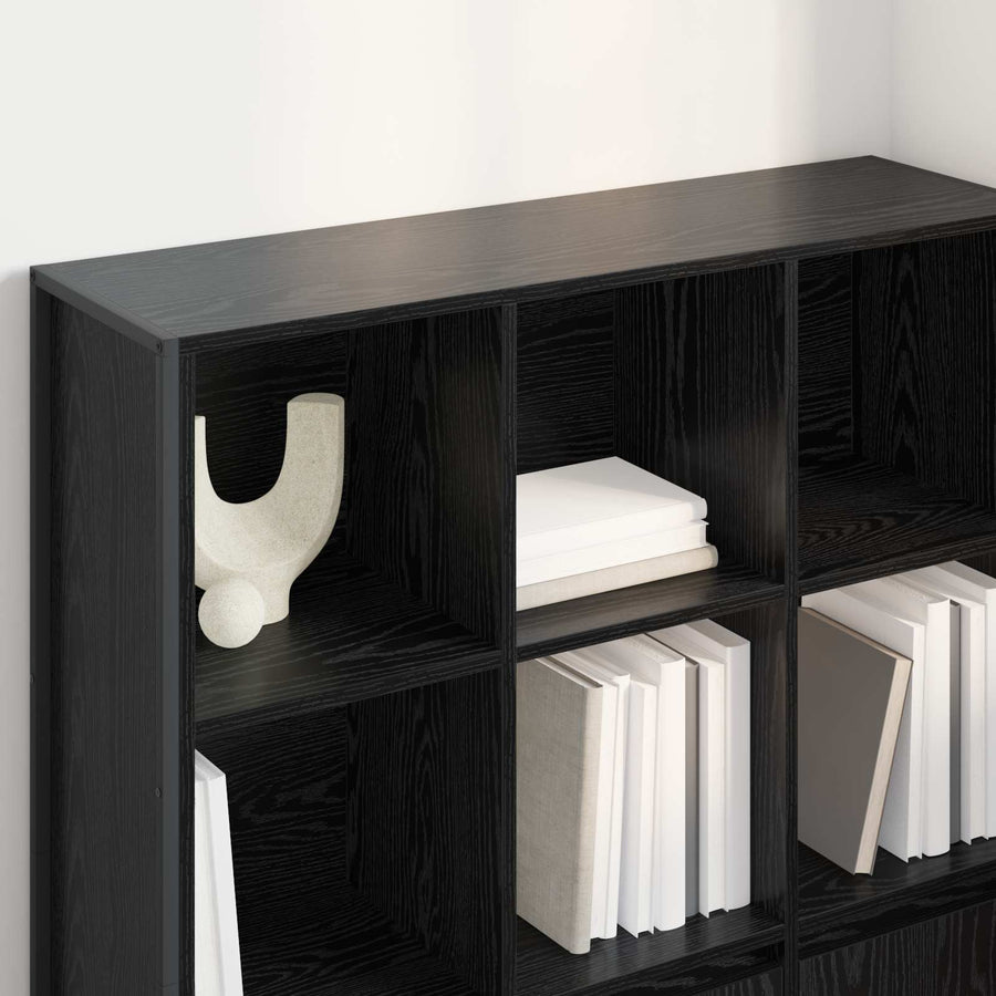 Boekenkast 2 pcs Zwart Eiken 99,5 x 30 x 108,5 cm Bewerkt hout