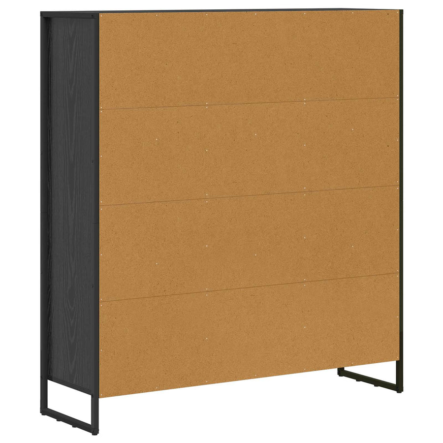 Boekenkast 2 pcs Zwart Eiken 99,5 x 30 x 108,5 cm Bewerkt hout