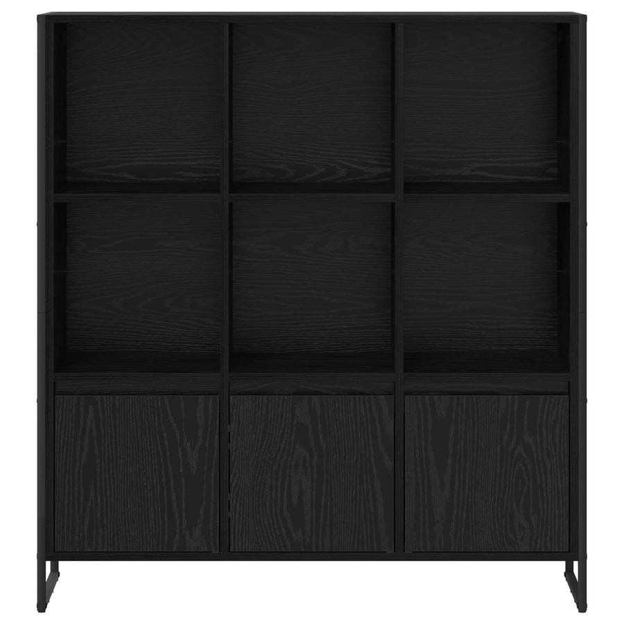 Boekenkast 2 pcs Zwart Eiken 99,5 x 30 x 108,5 cm Bewerkt hout