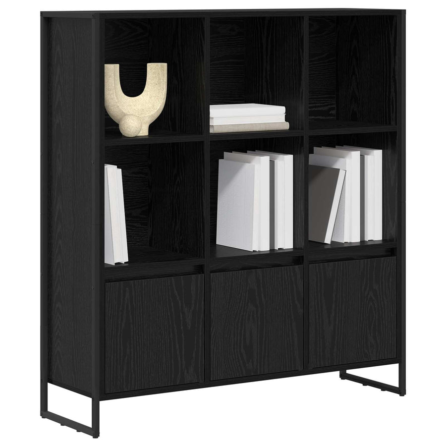 Boekenkast 2 pcs Zwart Eiken 99,5 x 30 x 108,5 cm Bewerkt hout
