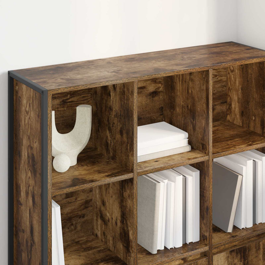 Boekenkast 2 pcs Rook Eik 99,5 x 30 x 108,5 cm Bewerkt hout