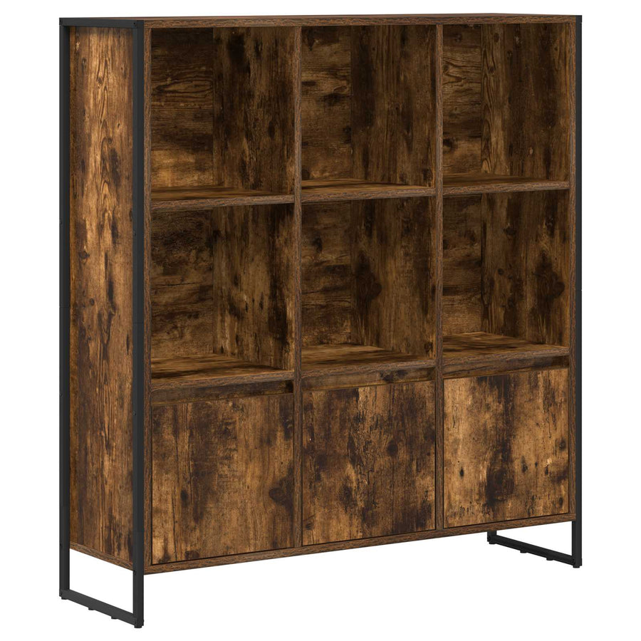 Boekenkast 2 pcs Rook Eik 99,5 x 30 x 108,5 cm Bewerkt hout