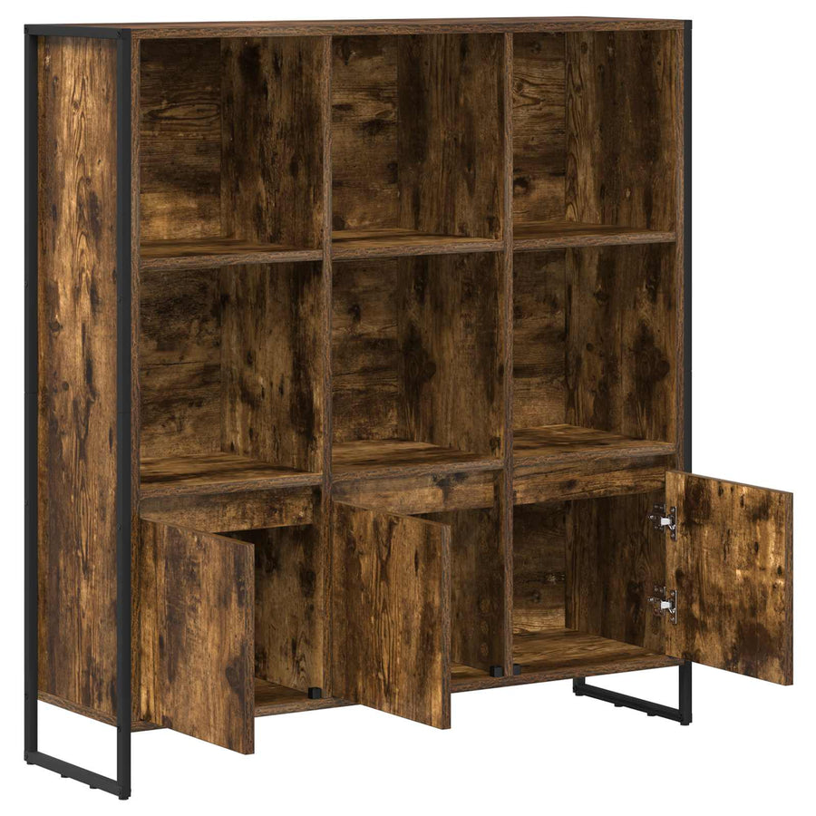 Boekenkast 2 pcs Rook Eik 99,5 x 30 x 108,5 cm Bewerkt hout