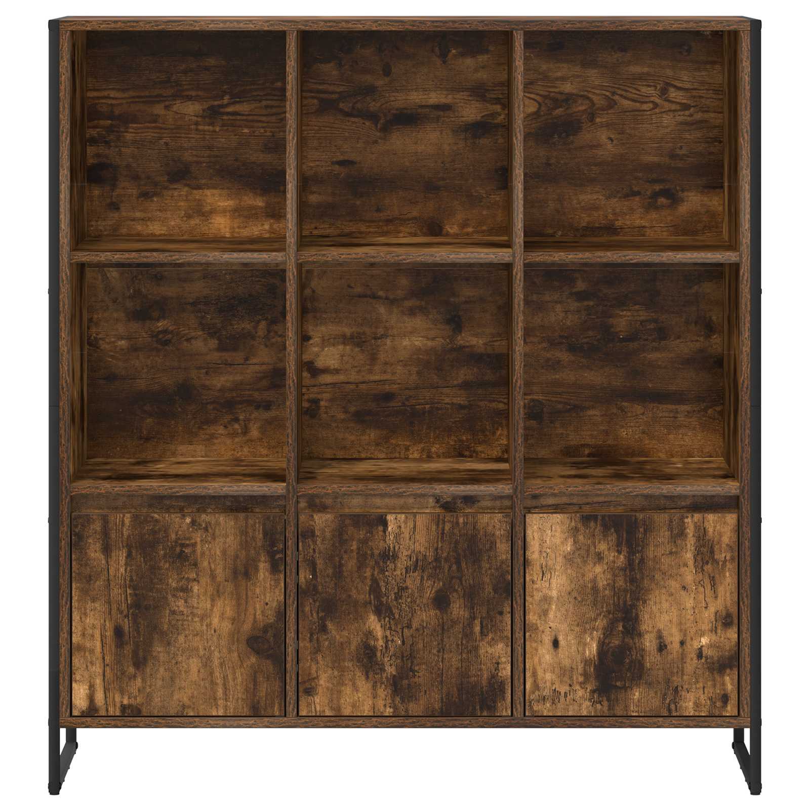 Boekenkast 2 pcs Rook Eik 99,5 x 30 x 108,5 cm Bewerkt hout