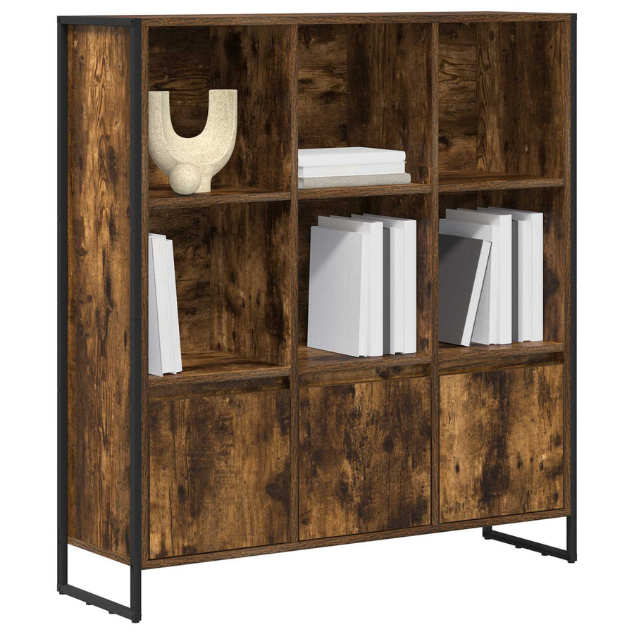 Boekenkast 2 pcs Rook Eik 99,5 x 30 x 108,5 cm Bewerkt hout