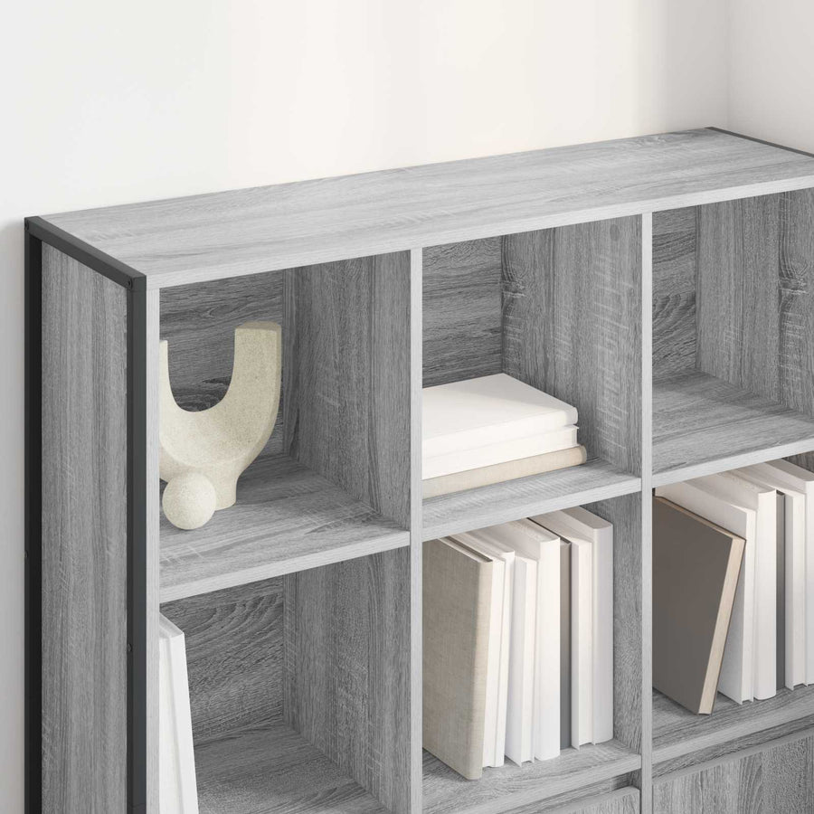 Boekenkast 2 pcs Grijs Sonoma 99,5 x 30 x 108,5 cm Bewerkt hout