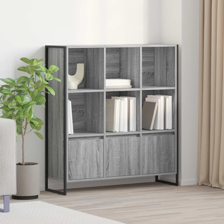 Boekenkast 2 pcs Grijs Sonoma 99,5 x 30 x 108,5 cm Bewerkt hout
