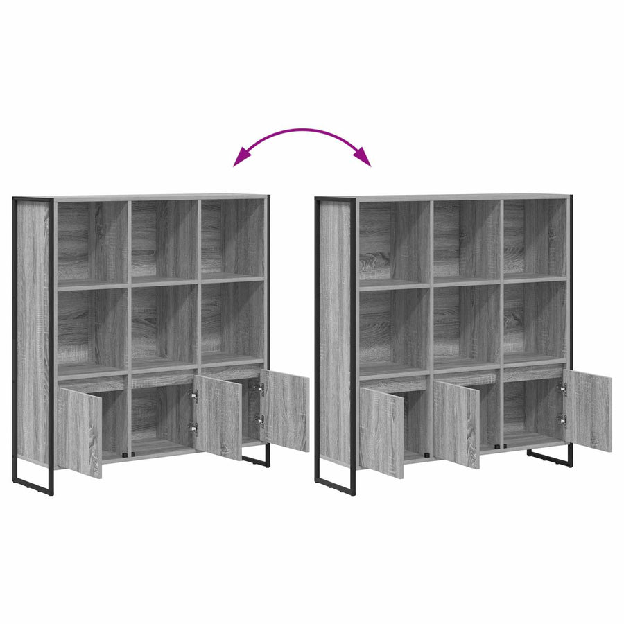 Boekenkast 2 pcs Grijs Sonoma 99,5 x 30 x 108,5 cm Bewerkt hout