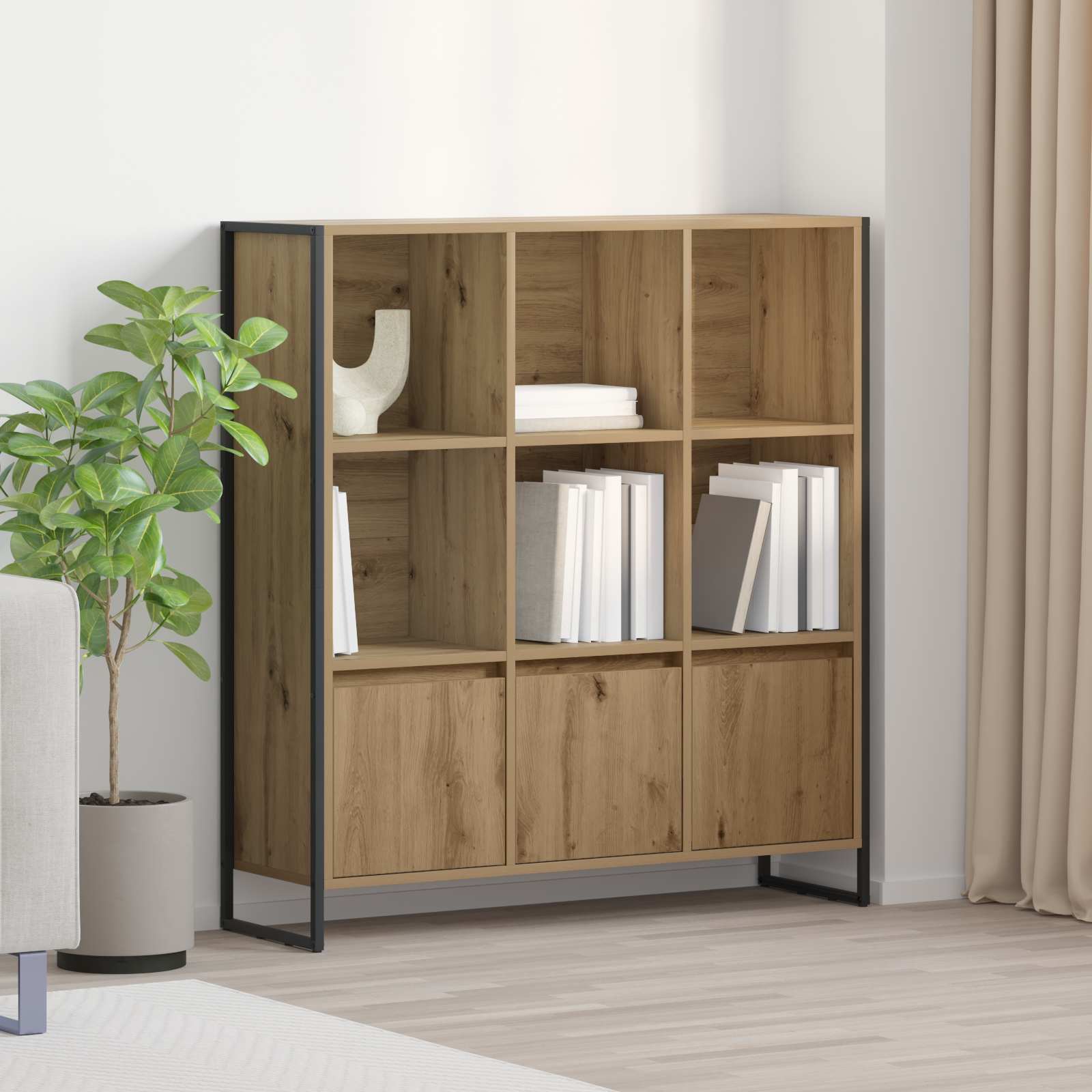 Boekenkast 2 pcs Ambachtelijk eiken 99,5 x 30 x 108,5 cm