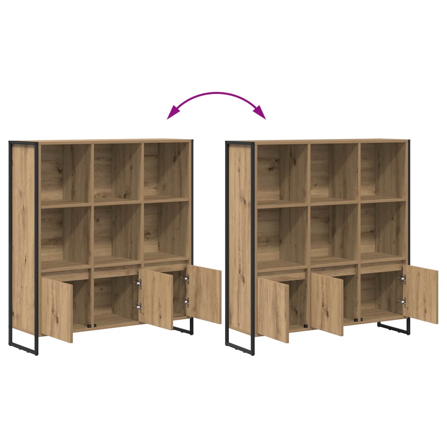 Boekenkast 2 pcs Ambachtelijk eiken 99,5 x 30 x 108,5 cm